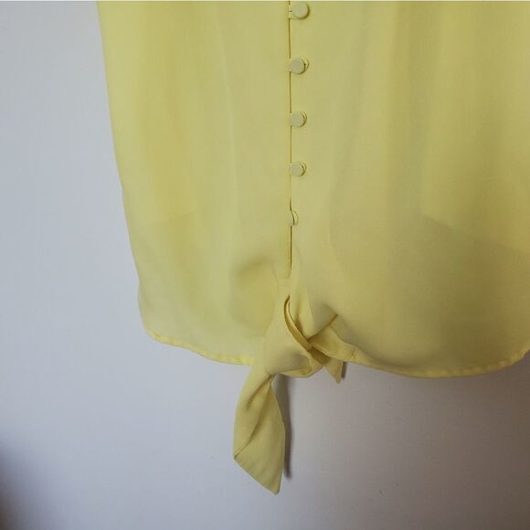 Dex Women's Spaghetti Strap Size XS Yellow Tank Top Blouse - Picture 7 of 7